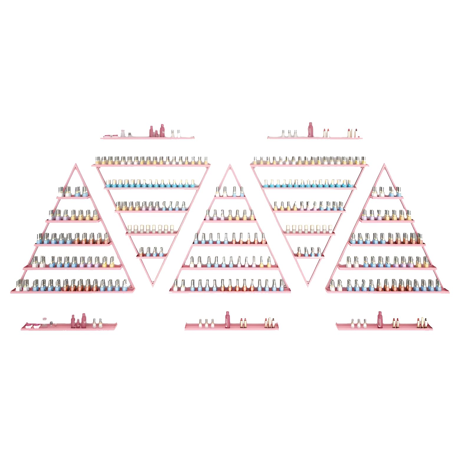 Metal Wall-Mounted Nail Polish Shelf