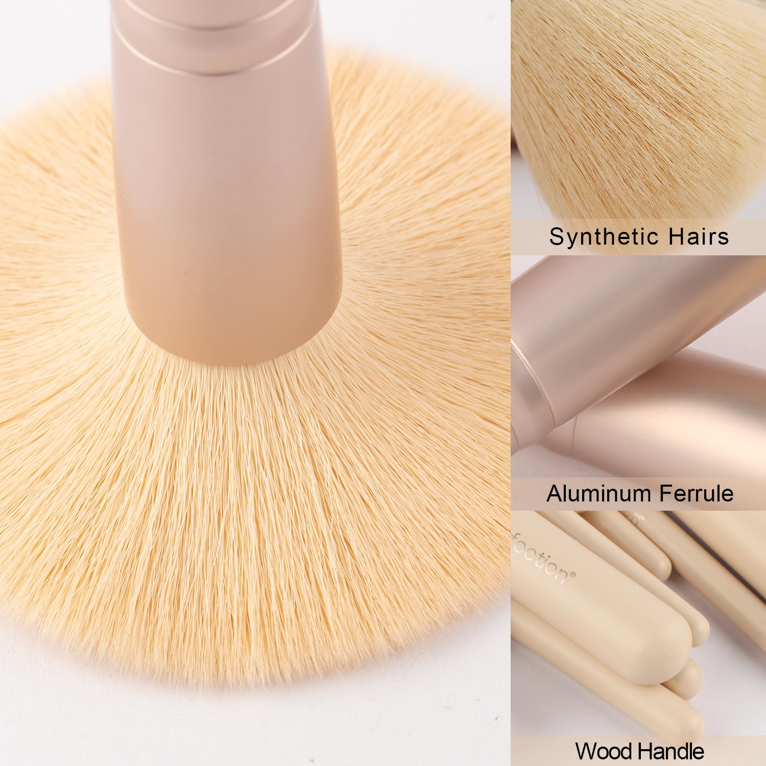 16-Piece Makeup Brush Set with Eyebrow Razor