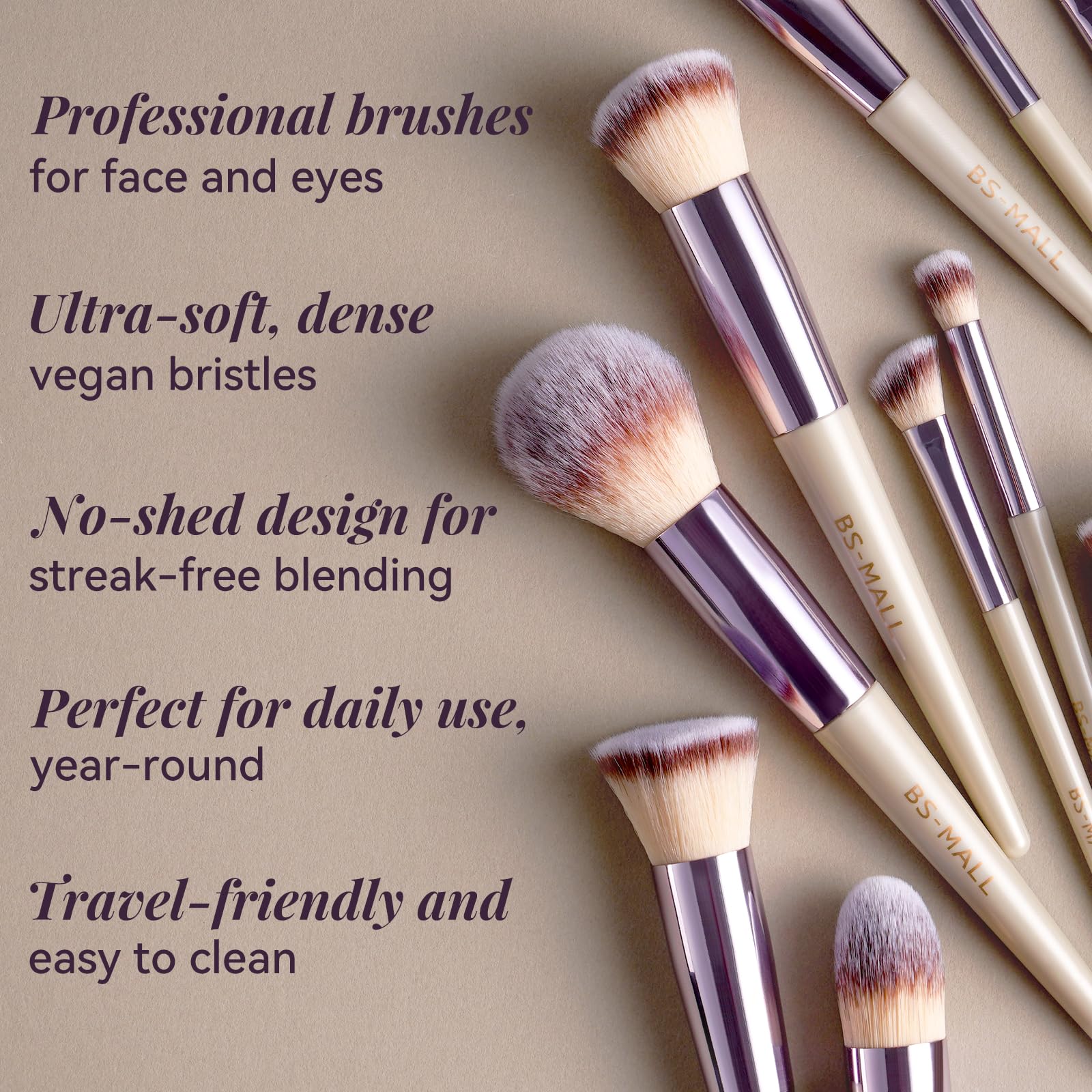 18-Piece Makeup Brush Set with Case